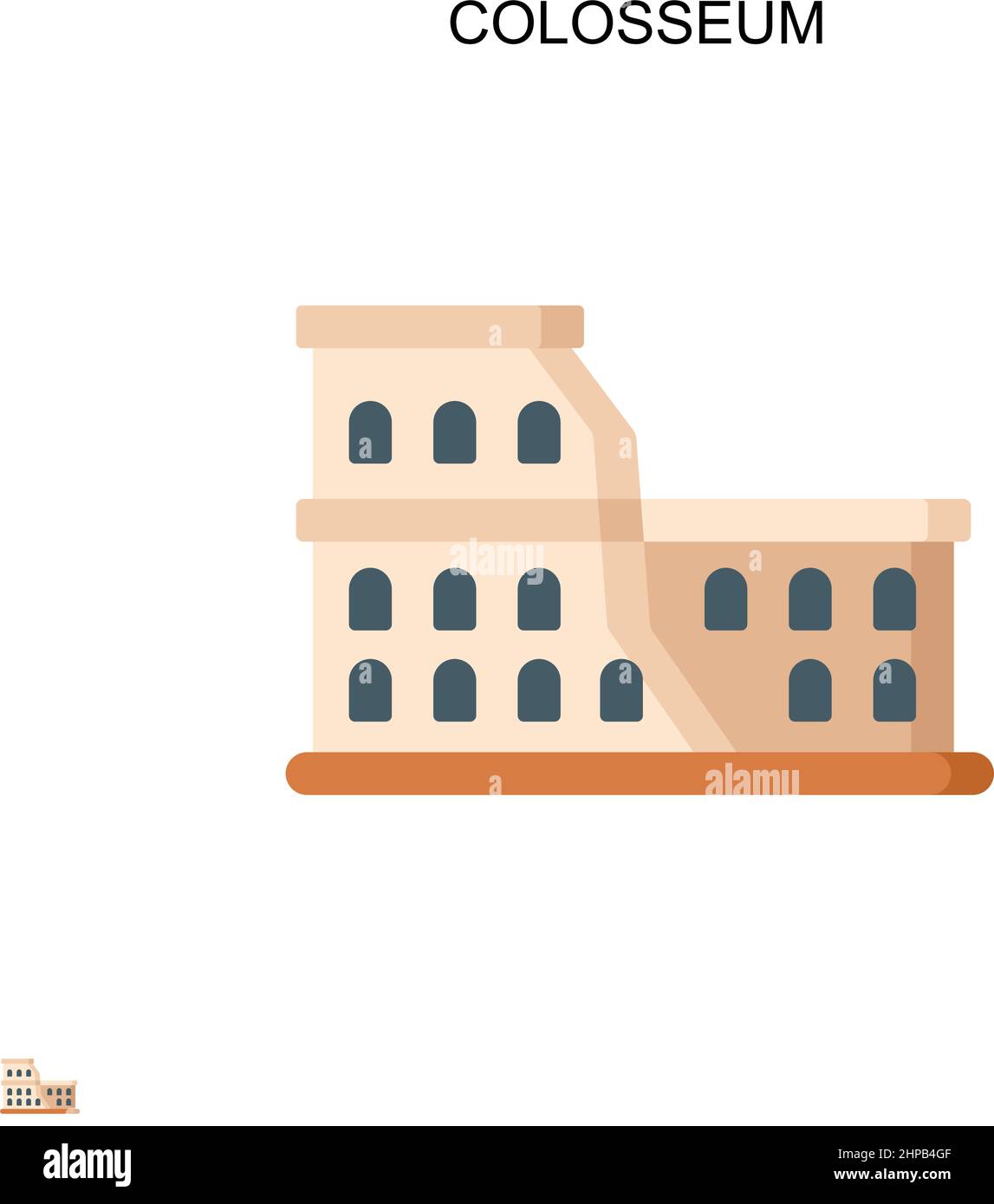 Colosseum Simple vector icon. Illustration symbol design template for ...