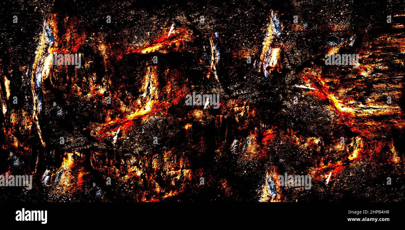 Fire on Black structure Background with different Colors Bavaria Germany Stock Photo