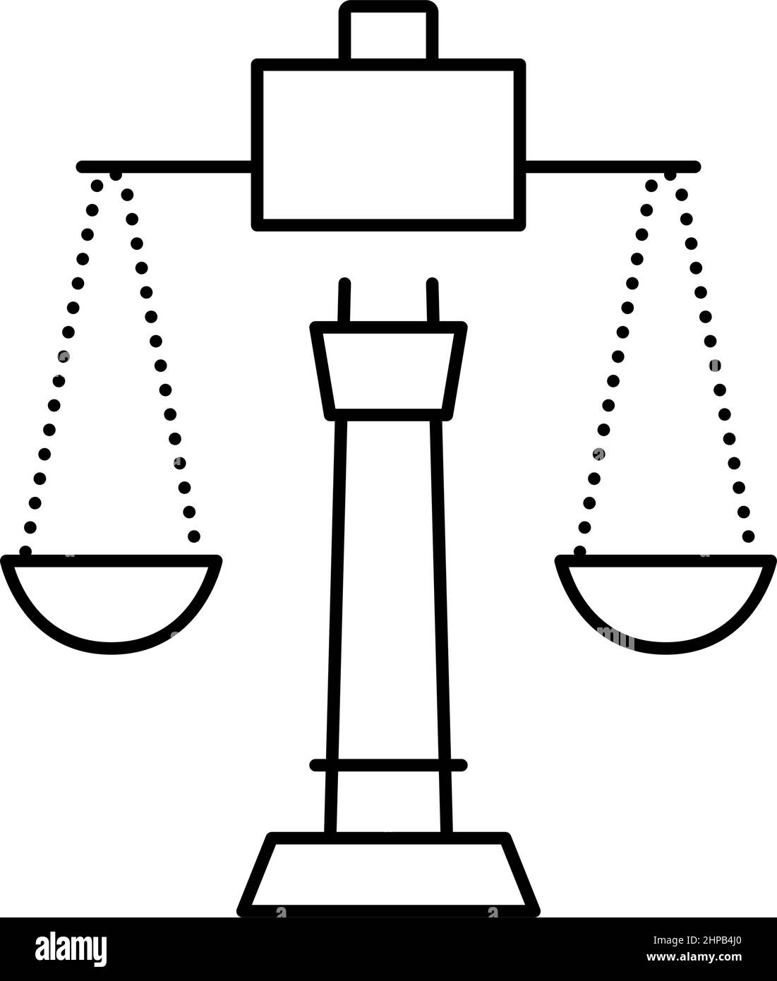 justice scales line icon vector illustration Stock Vector Image & Art