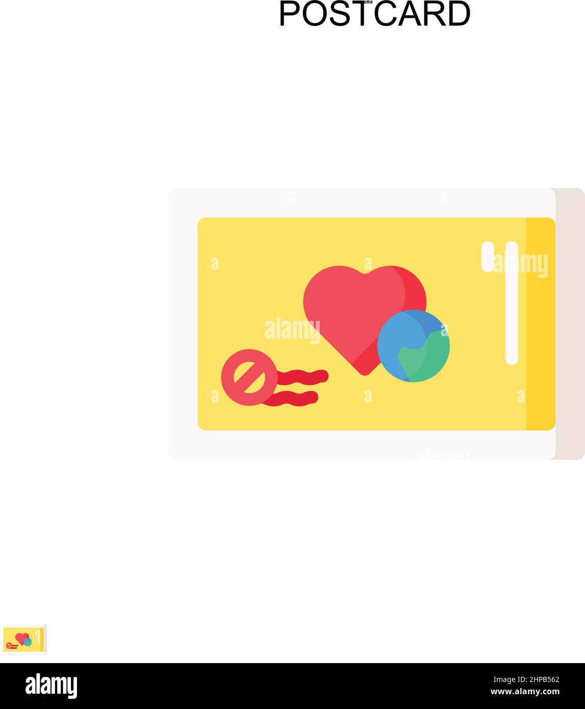 Postcard Simple vector icon. Illustration symbol design template for ...