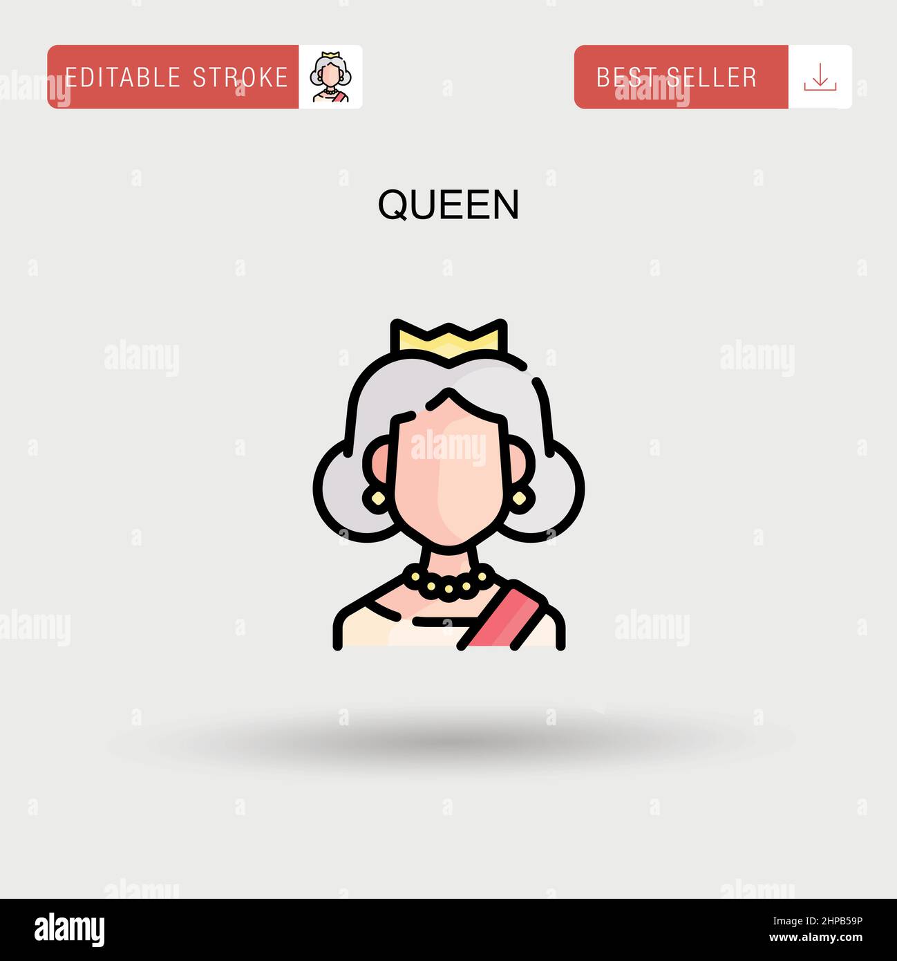 Queen Chess Stroke PNG & SVG Design For T-Shirts