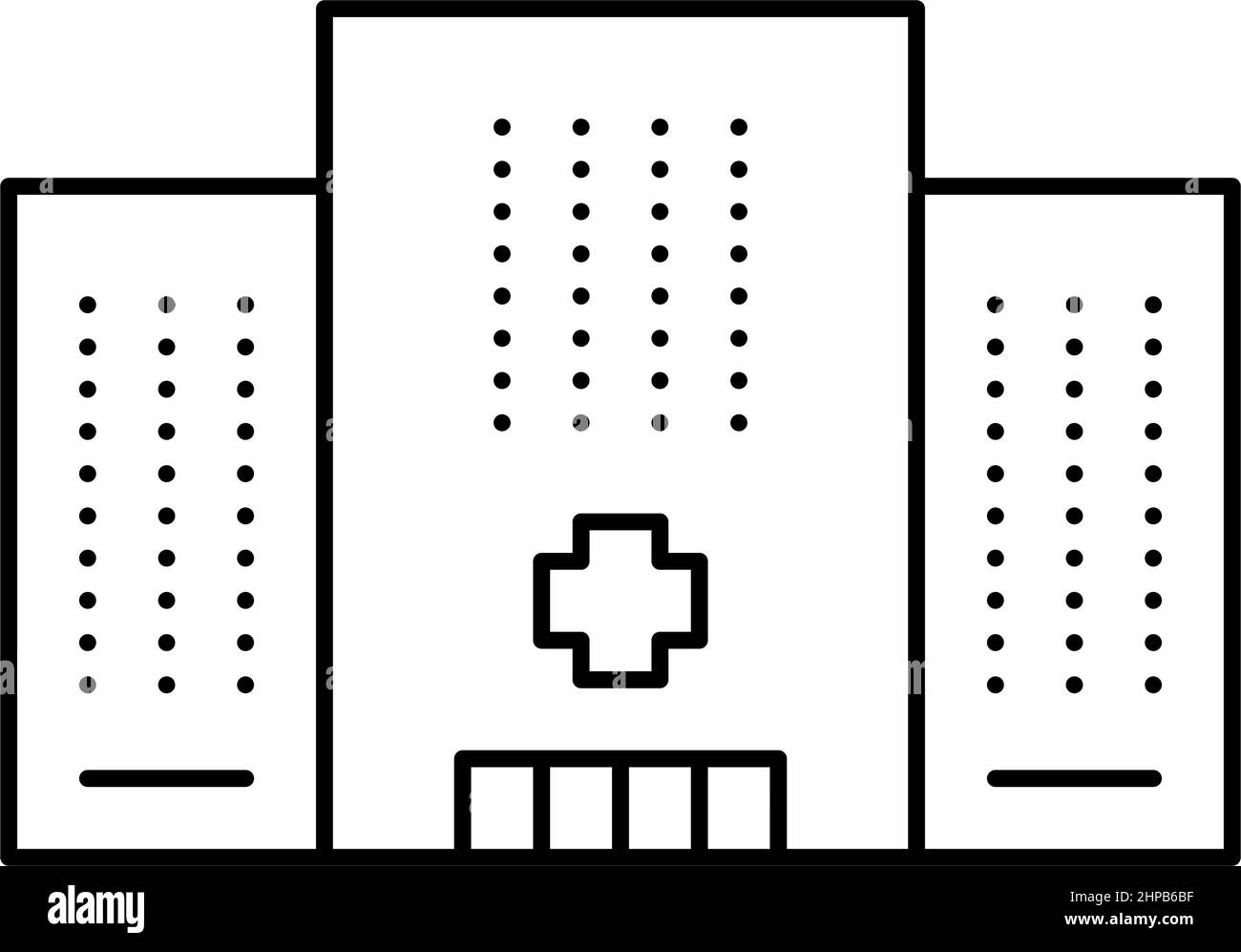 hospital clinic building line icon vector illustration Stock Vector ...