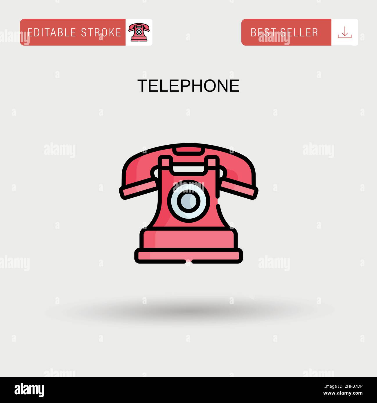 Telephone Simple vector icon Stock Vector Image & Art - Alamy