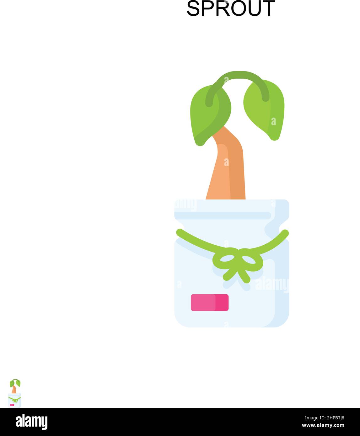 Spring cabbage seedling Stock Vector Images - Alamy