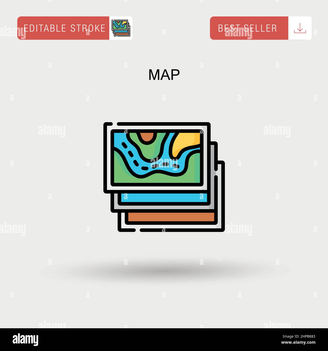Map Simple vector icon Stock Vector Image & Art - Alamy