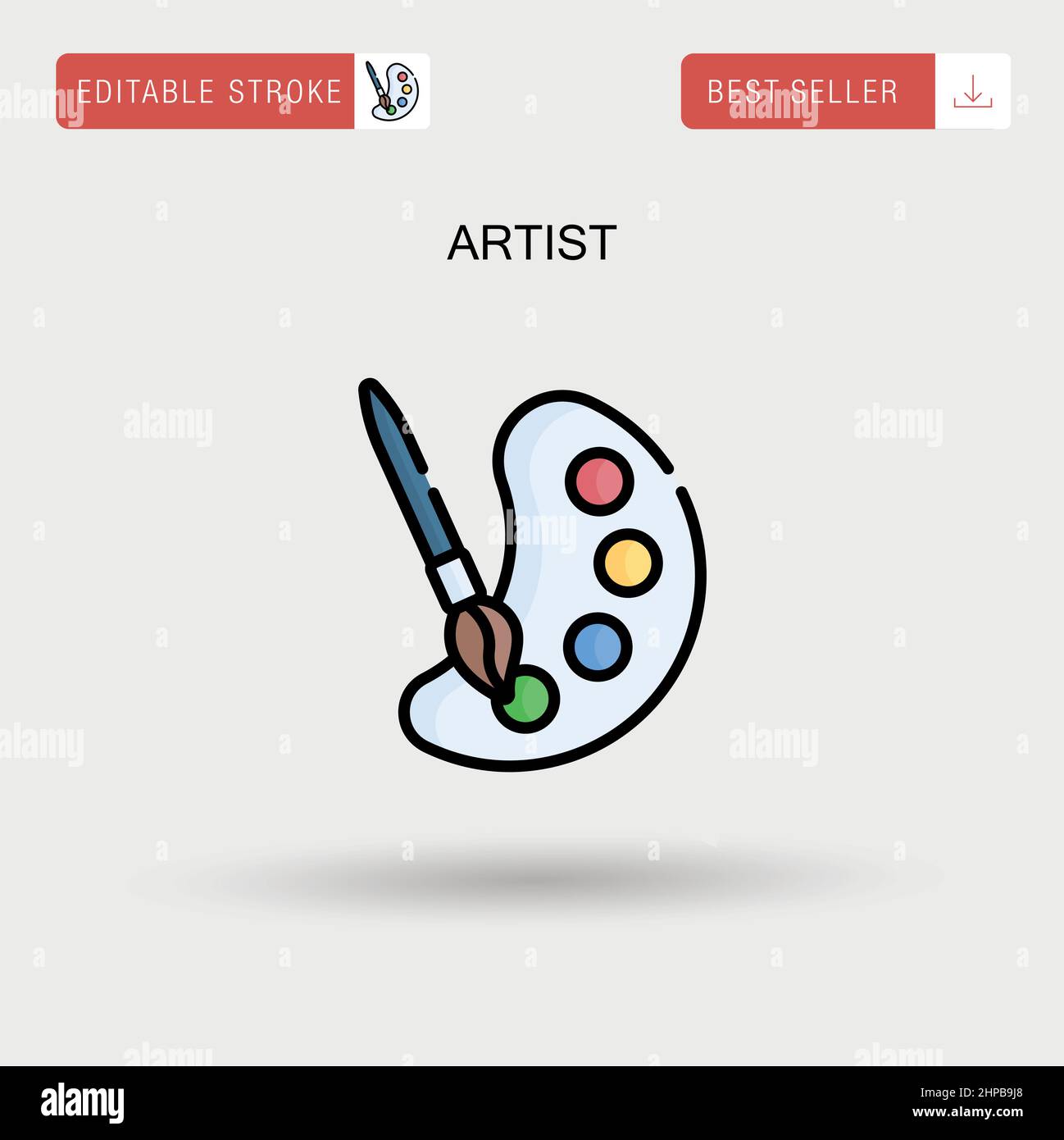 Artist Simple vector icon Stock Vector Image & Art Alamy