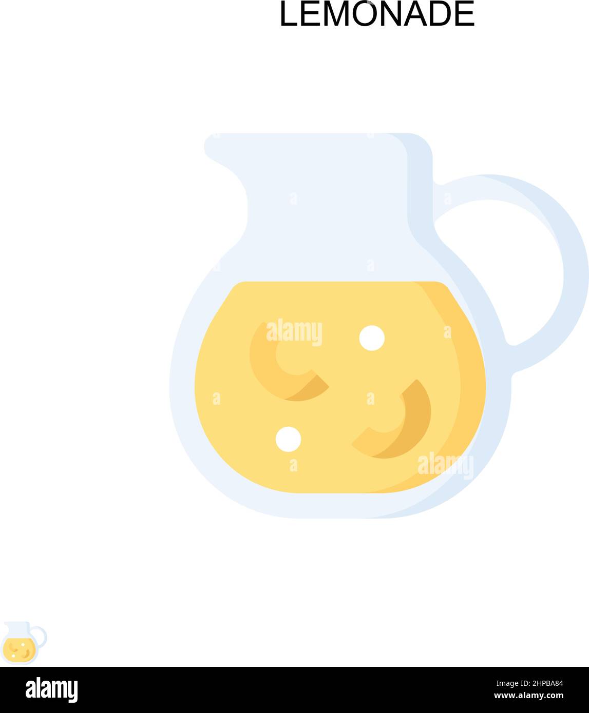 Lemonade Pitcher Jug With Lemons And Mint Leaf Icon Vector Stock