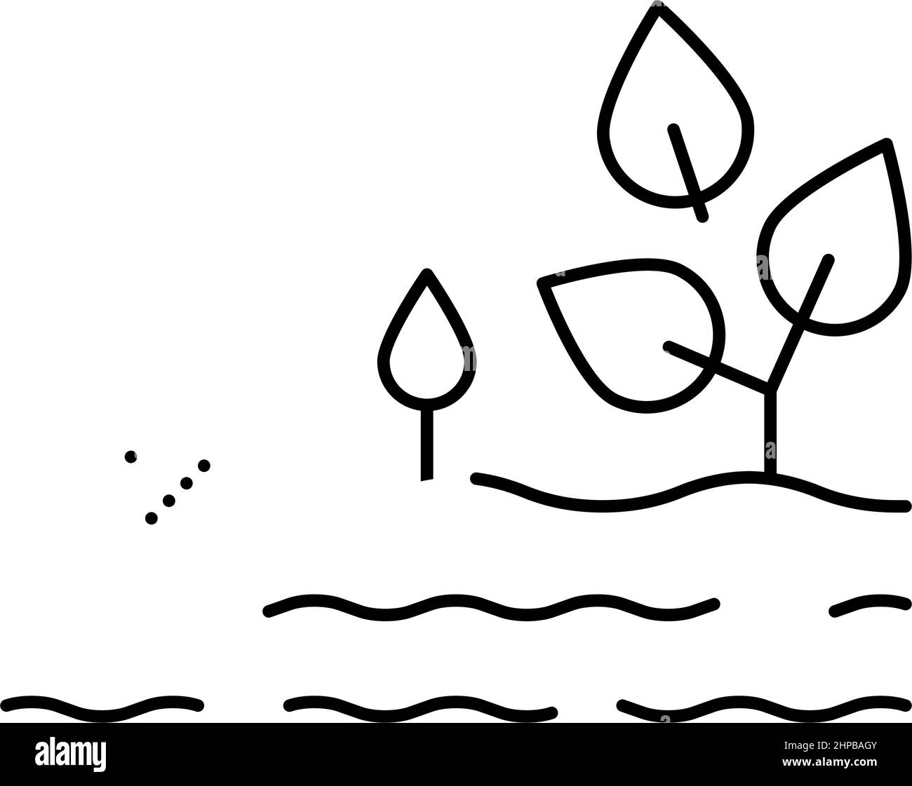 growing tree line icon vector illustration Stock Vector Image & Art - Alamy