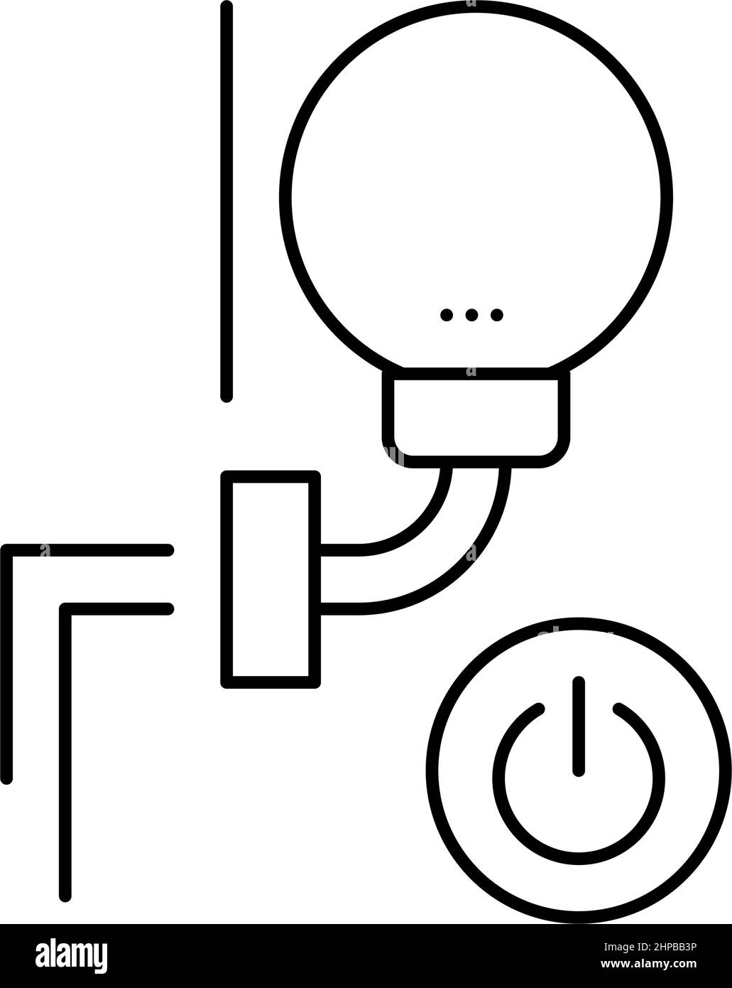 sconce installation line icon vector illustration Stock Vector Image ...