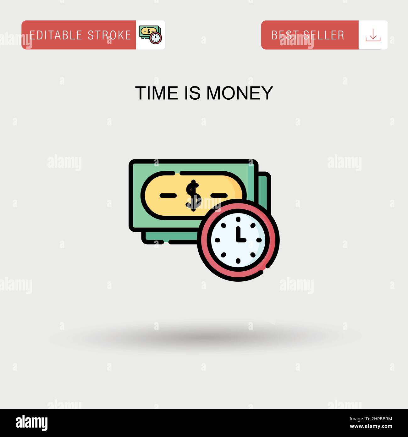 Time is money Simple vector icon Stock Vector Image & Art Alamy