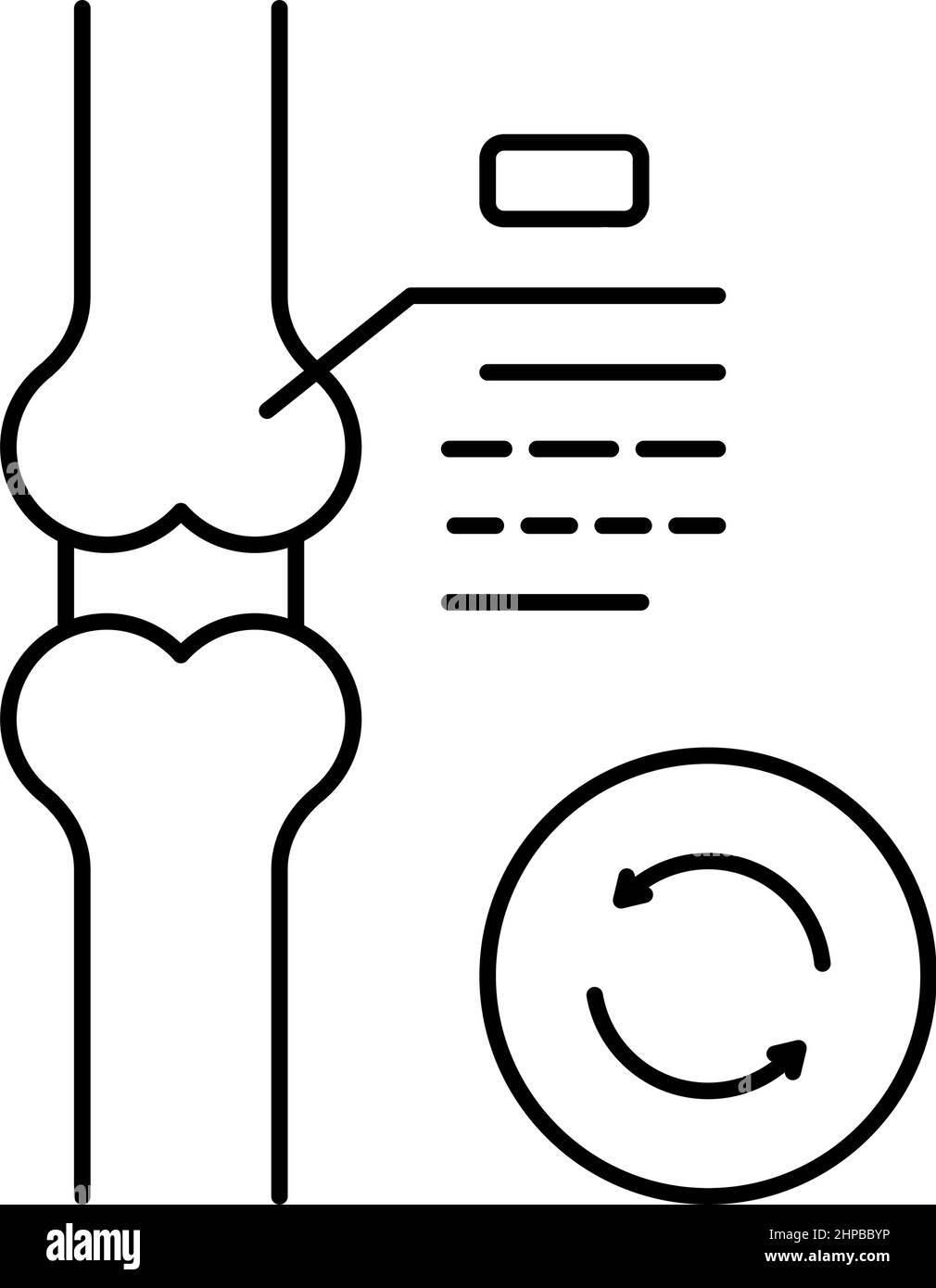 knee cartilage transplant line icon vector illustration Stock Vector ...