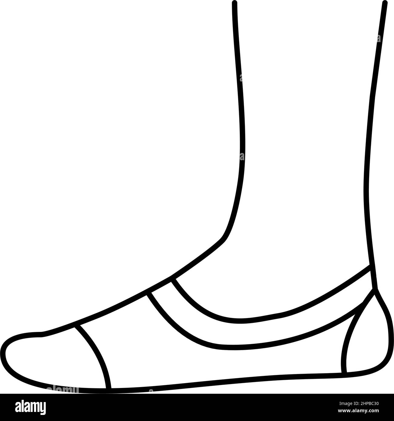 invisible sock line icon vector isolated illustration Stock Vector ...