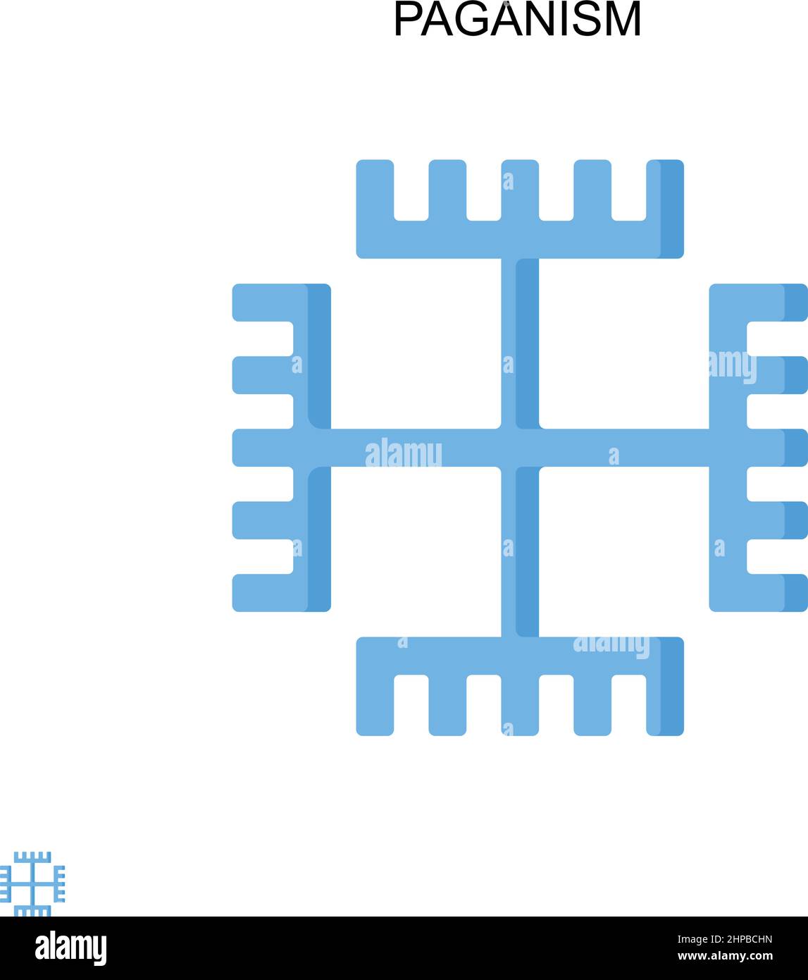 Paganism Simple vector icon. Illustration symbol design template for ...