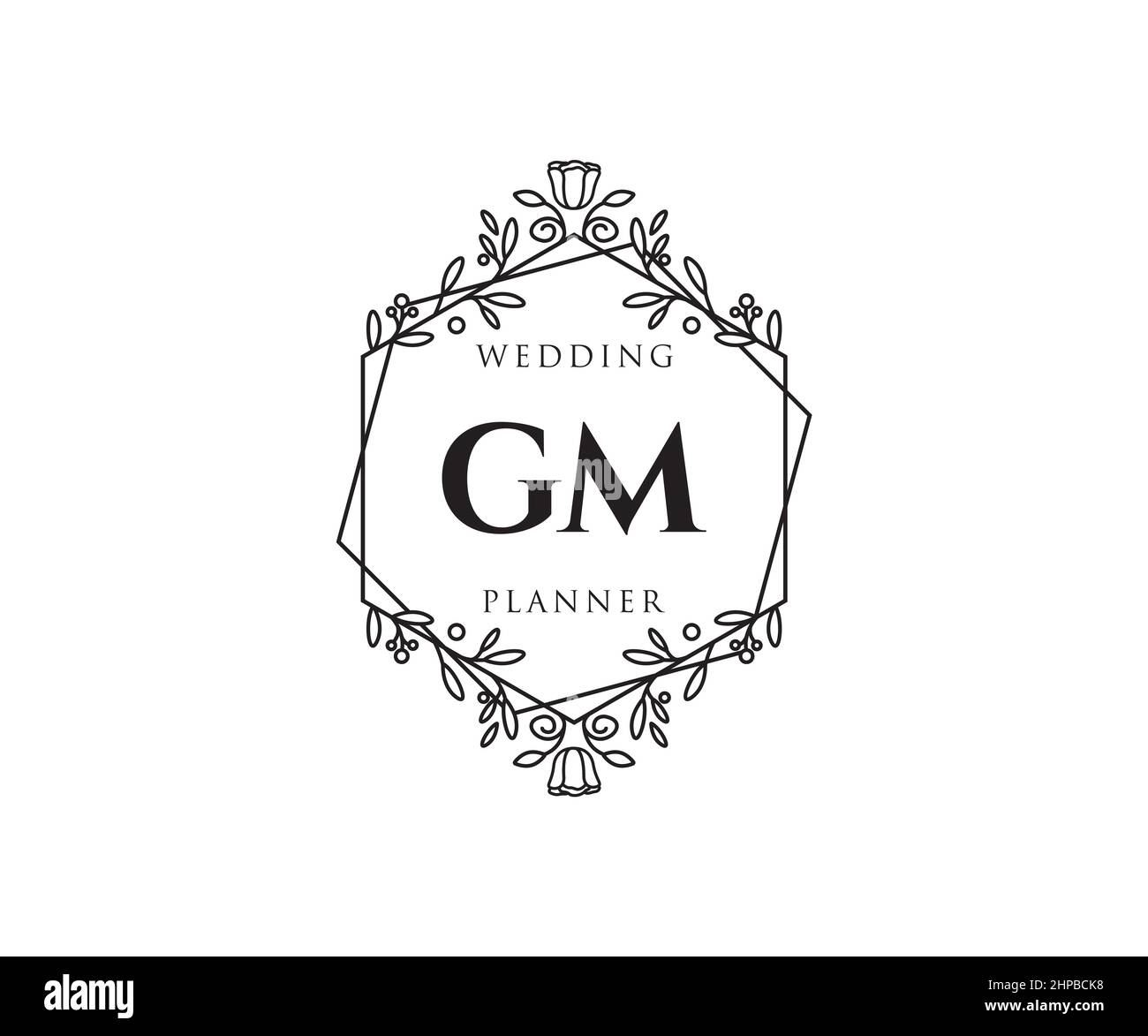 G M Initial Wedding Logo Template Stock Vector (Royalty Free) 655379572