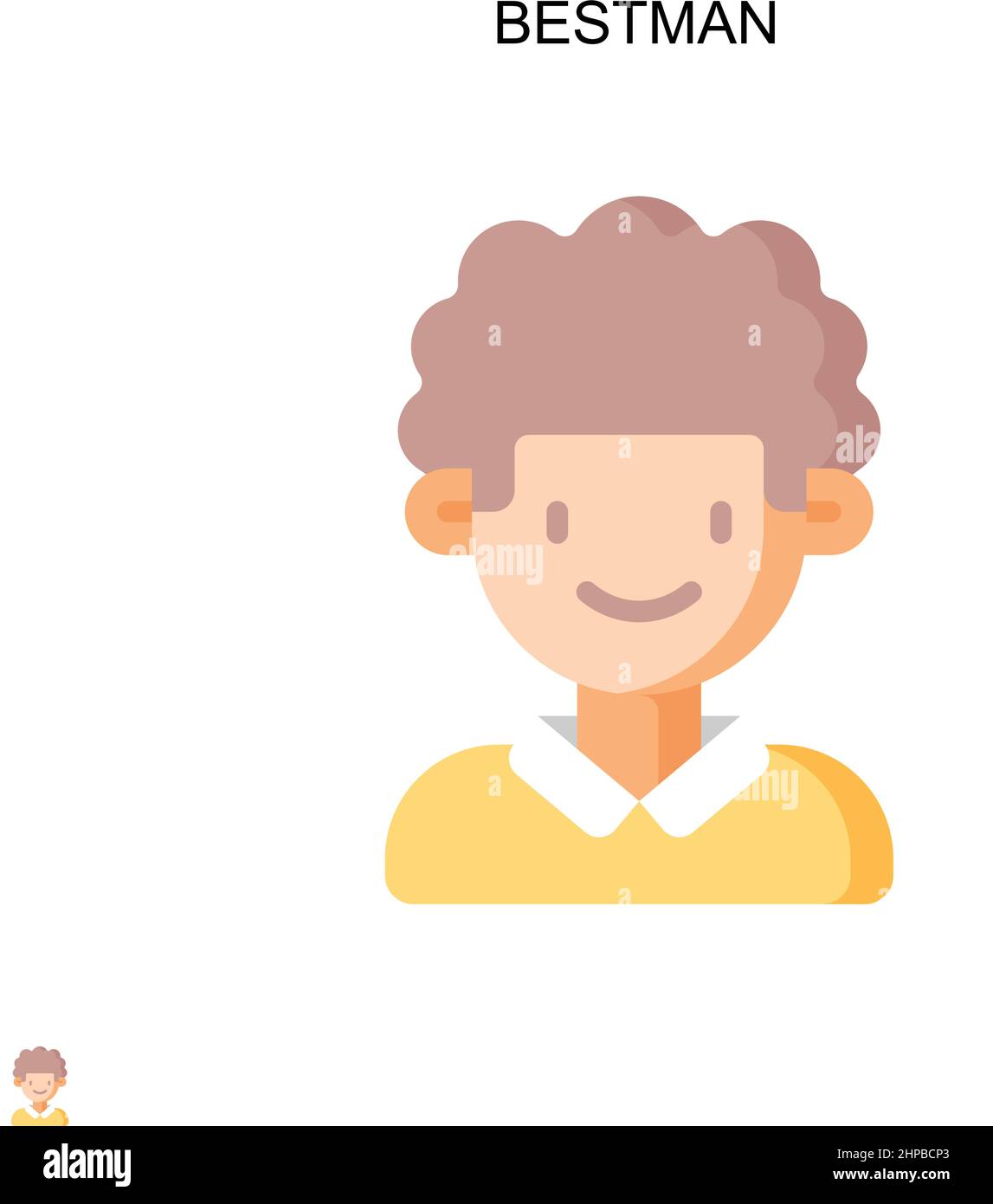 Bestman Simple vector icon. Illustration symbol design template for web mobile UI element. Stock Vector
