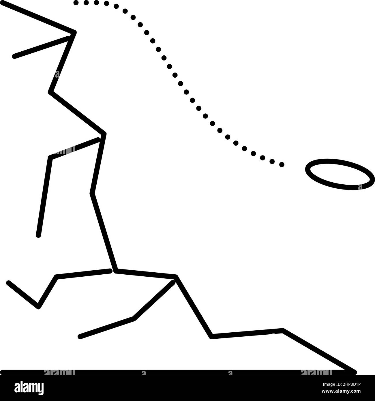 jump from mountain line icon vector illustration Stock Vector Image ...