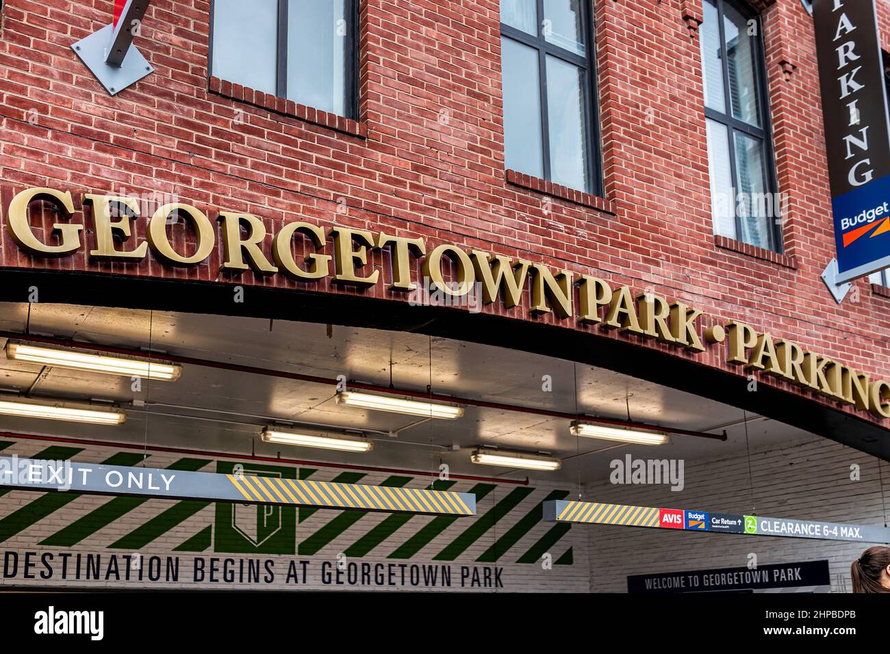 Parking lot entrance and exit hires stock photography and images Alamy
