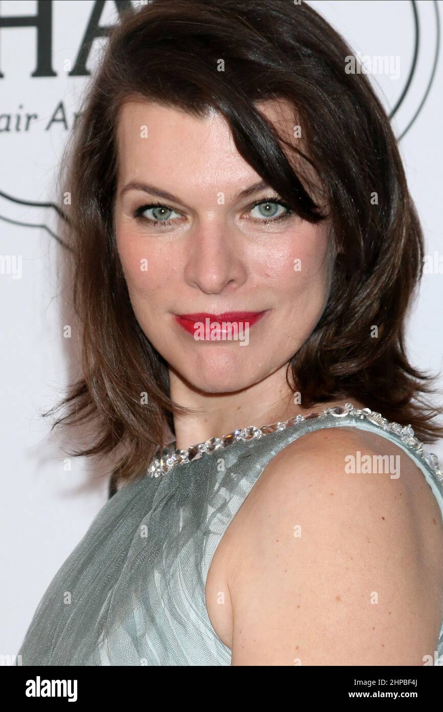 February 19, 2022, Beverly Hills, CA, USA: LOS ANGELES - FEB 19:  Milla Jovovich at the 9th Annual Make-Up Artists & Hair Stylists Guild Awards Arrivals at Beverly Hilton Hotel on February 19, 2022  in Beverly Hills, CA (Credit Image: © Kay Blake/ZUMA Press Wire) Stock Photo