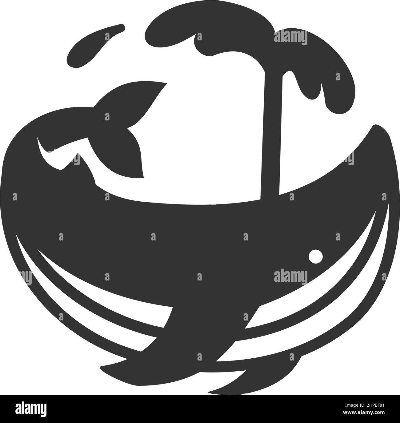 whale humpback Icon Illustration Brand Identity Stock Vector Image ...