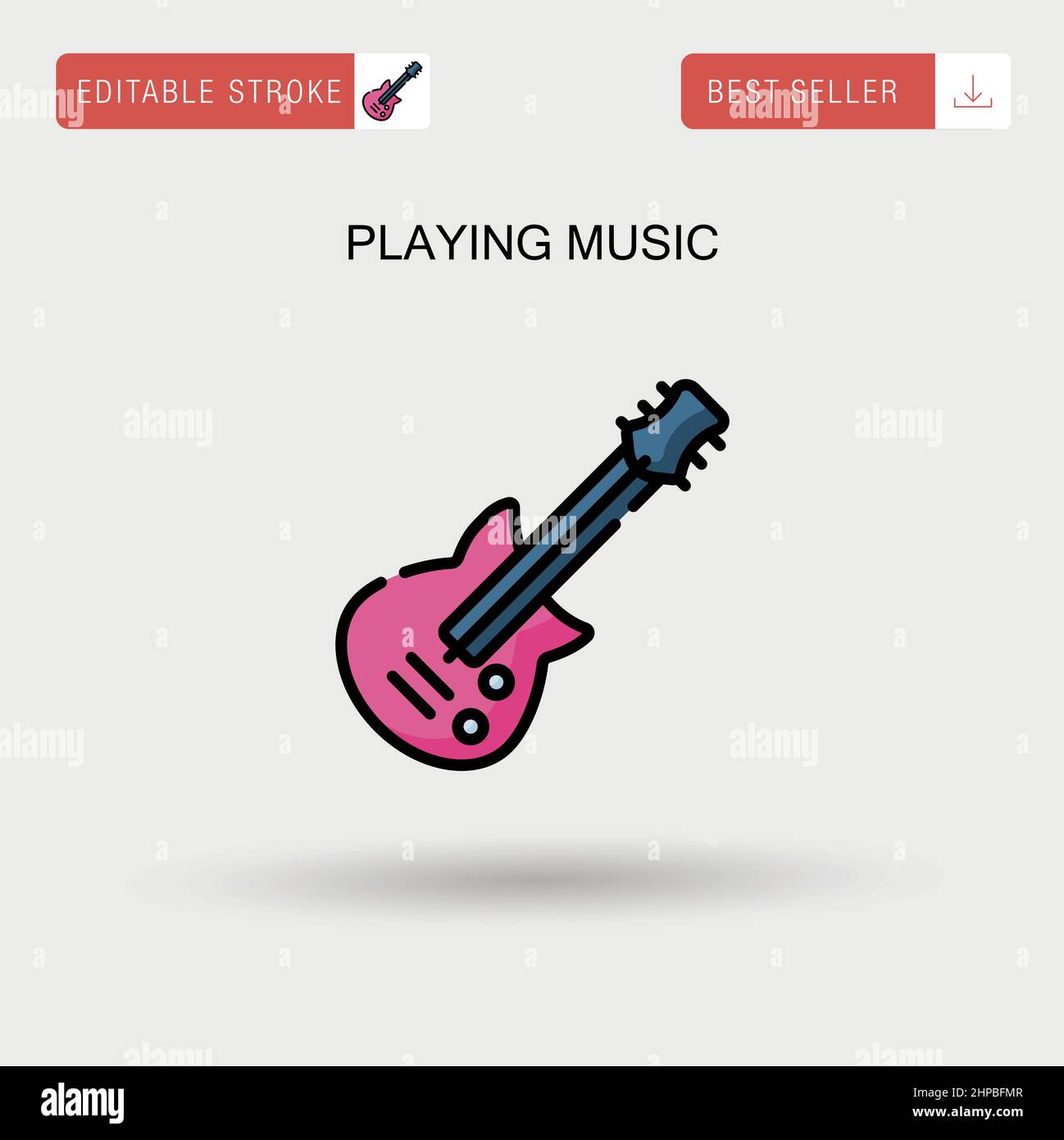Playing music Simple vector icon. Stock Vector