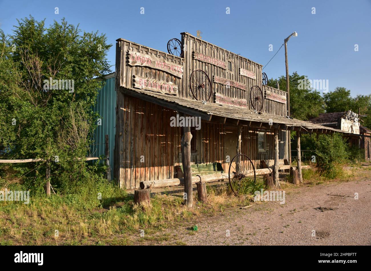 Rural and remote abandoned ghost town in rural Scenic South Dakota ...