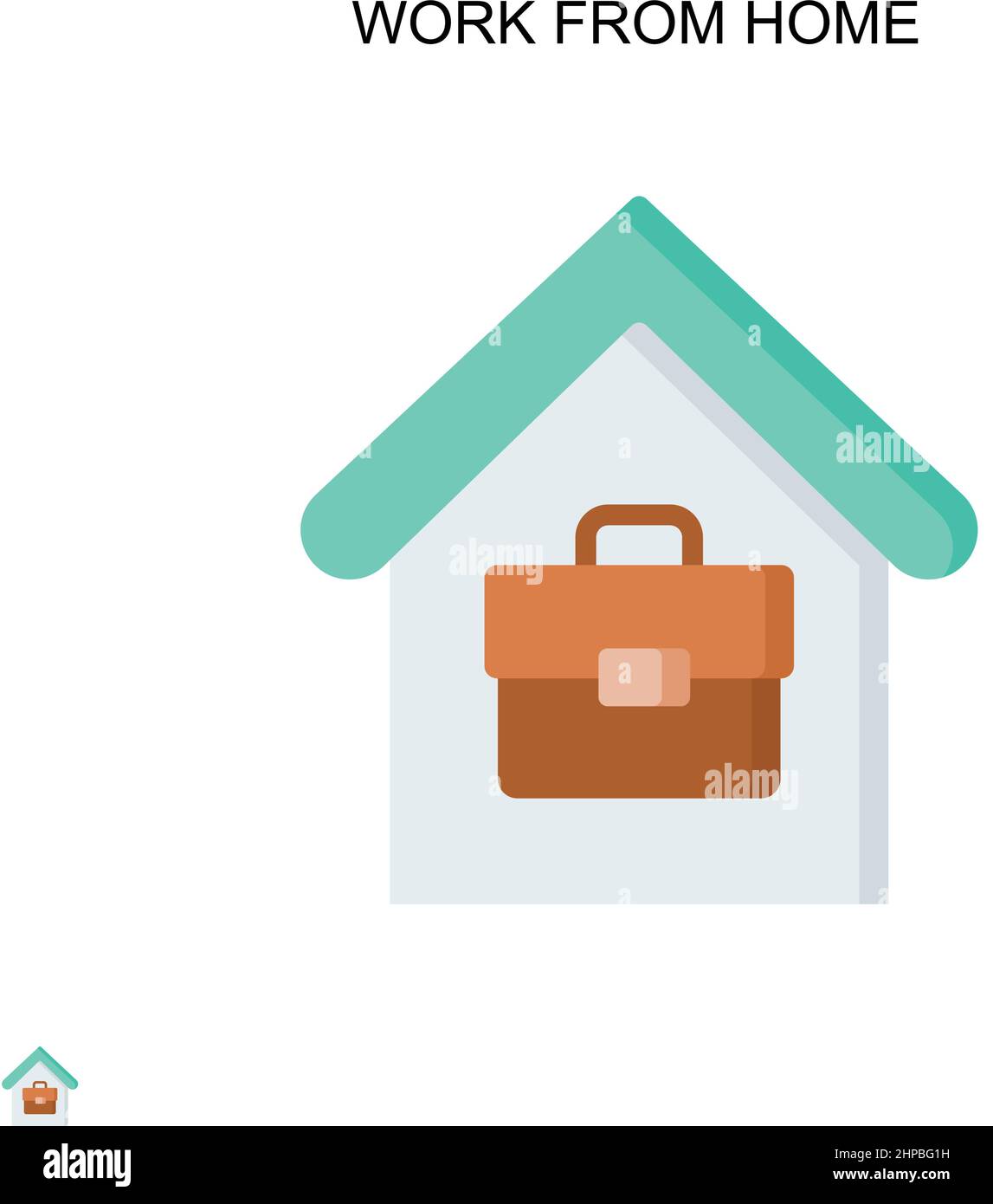 Work from home Simple vector icon. Illustration symbol design template ...