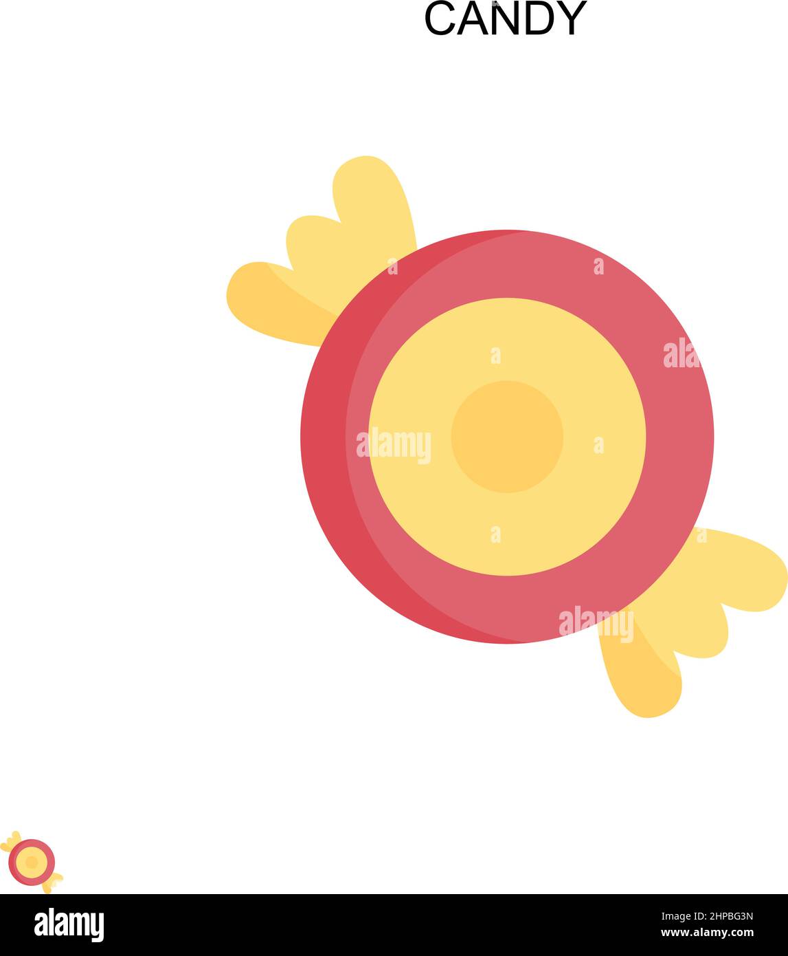 Candy Simple vector icon. Illustration symbol design template for web ...