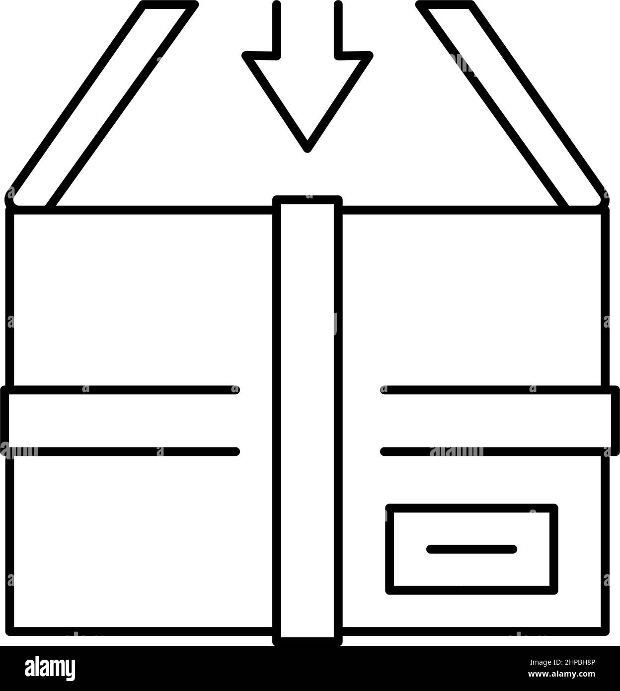 packaging in box line icon vector illustration Stock Vector Image & Art ...
