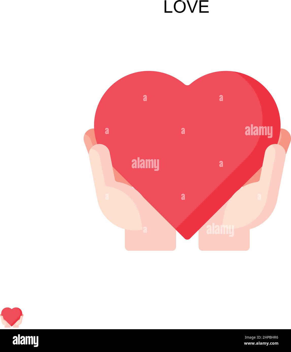 Love Simple vector icon. Illustration symbol design template for web ...