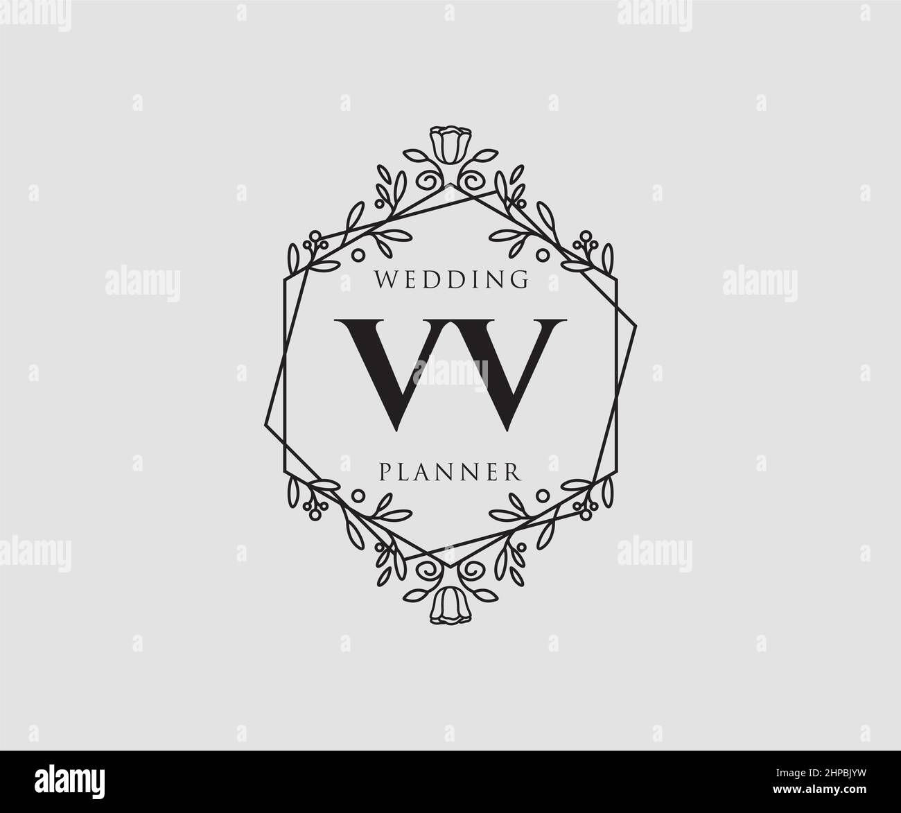 VV Initials letter Wedding monogram logos collection, hand drawn modern ...