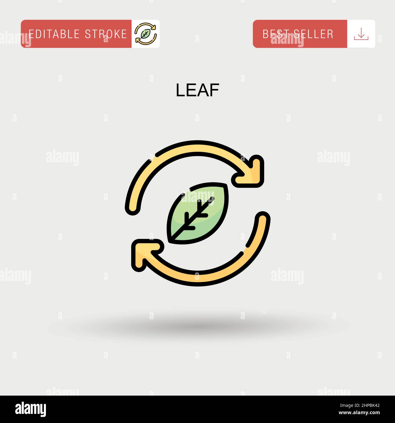 Leaf Simple vector icon Stock Vector Image & Art - Alamy