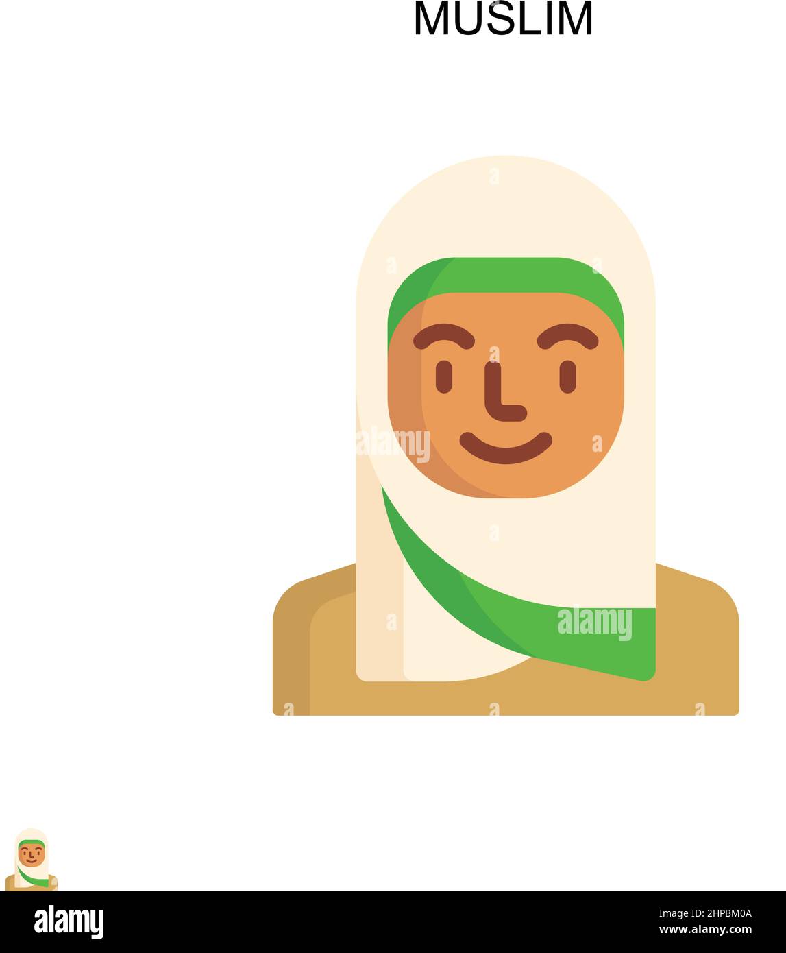 Muslim Simple vector icon. Illustration symbol design template for web ...