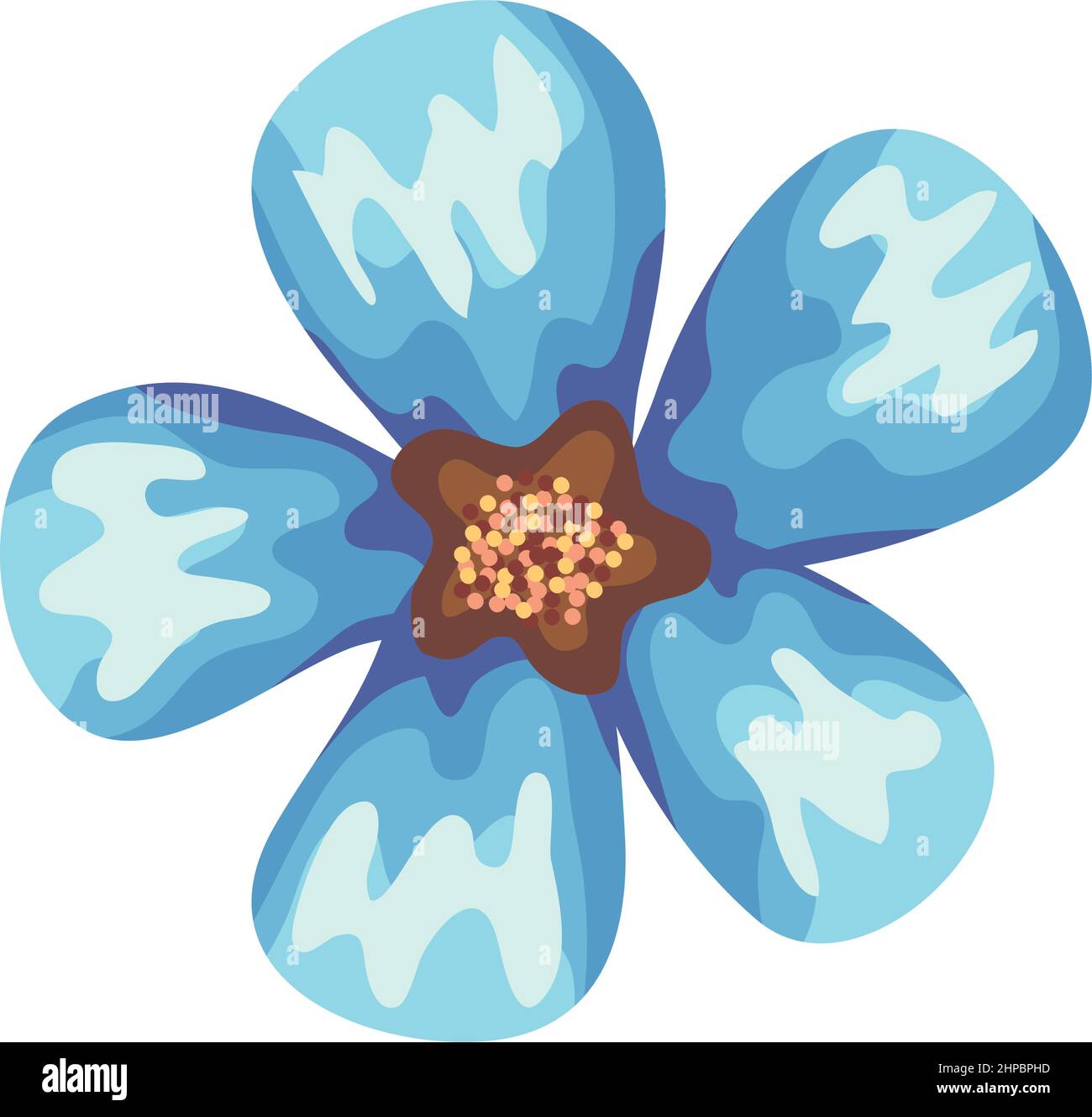cute flower blue Stock Vector Image & Art - Alamy