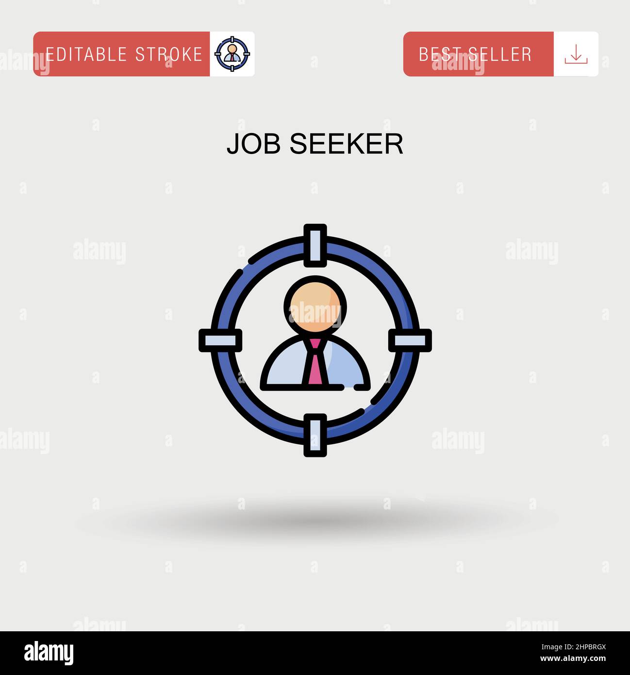 Job seeker Simple vector icon. Stock Vector