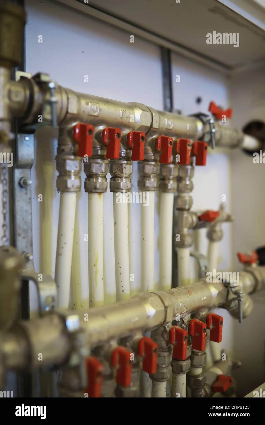 Plumbing repair. Sewer cleaning. Food grinder inspection repair Stock