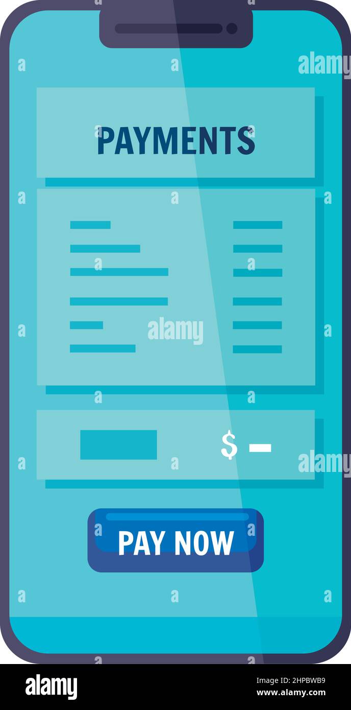 smartphone screen with mobile payment Stock Vector Image & Art - Alamy