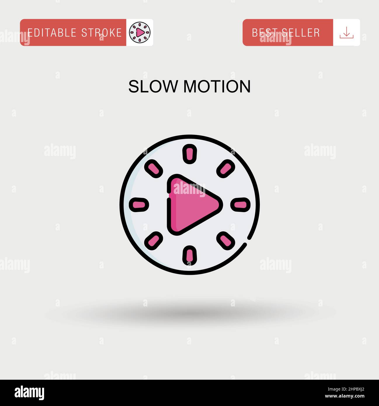 Slow motion Simple vector icon. Stock Vector