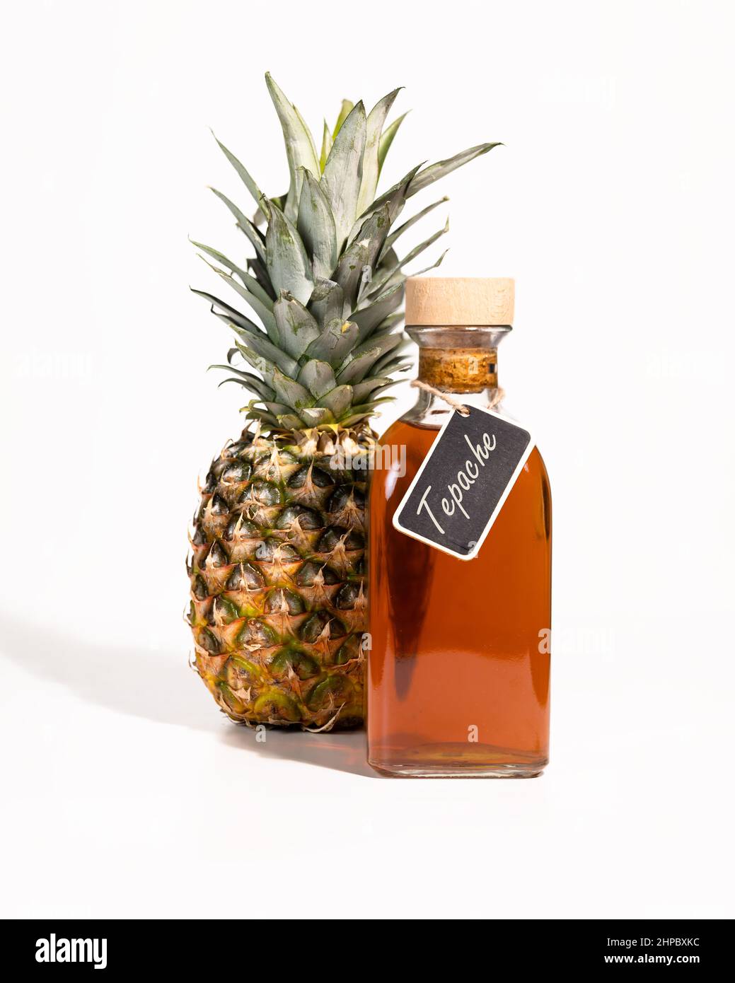 Tepache Mexican Fermented Pineapple Drink. Homebrewed effervescent