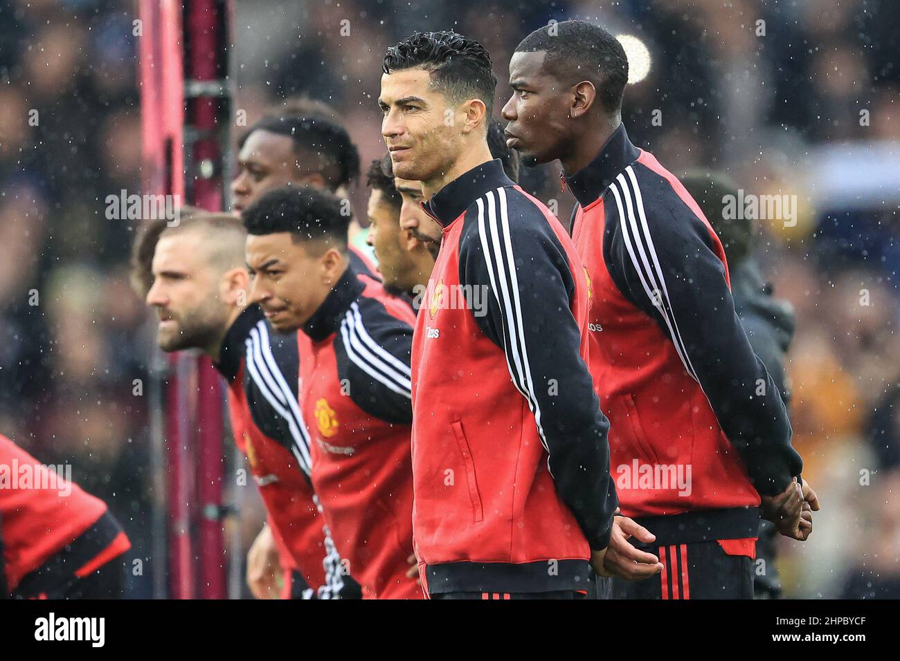 Cristiano Ronaldo #7 of Manchester United during the team lineups in ,  on 2/20/2022. (Photo by Mark Cosgrove/News Images/Sipa USA) Stock Photo