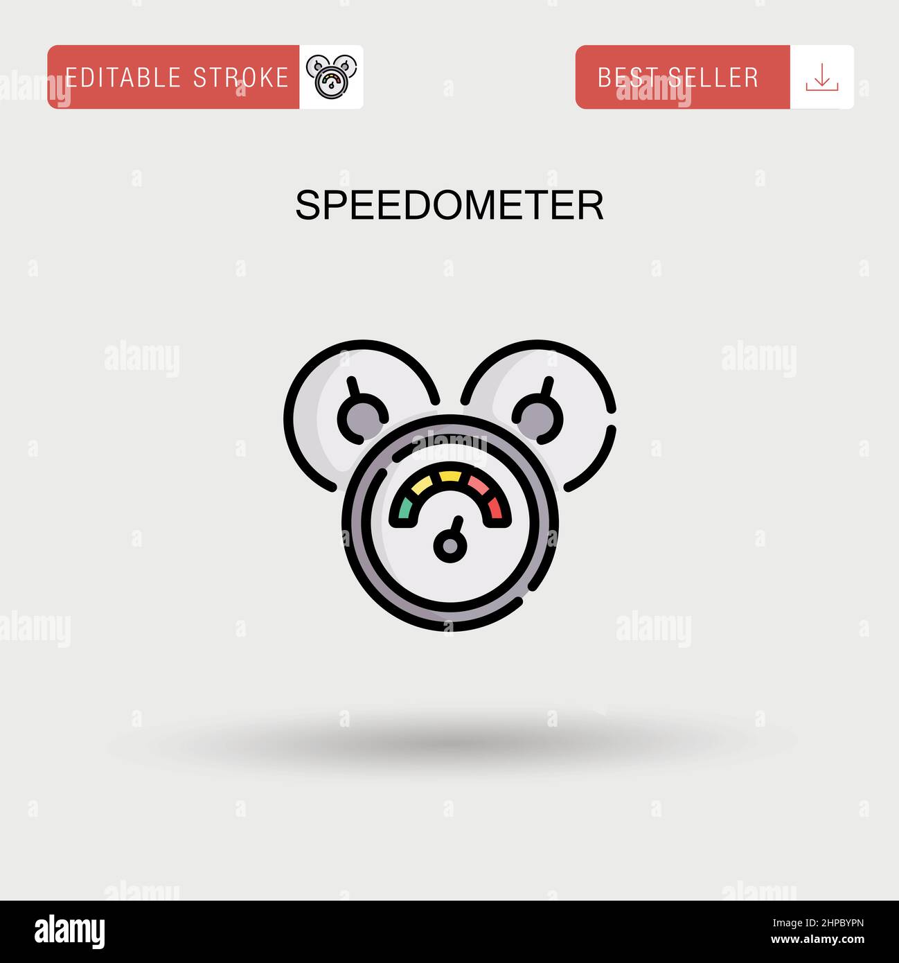 Speedometer Simple vector icon Stock Vector Image & Art - Alamy