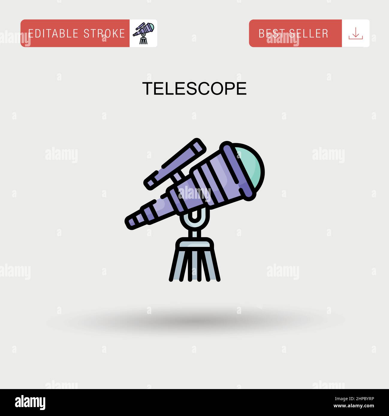 Telescope Simple vector icon Stock Vector Image & Art - Alamy