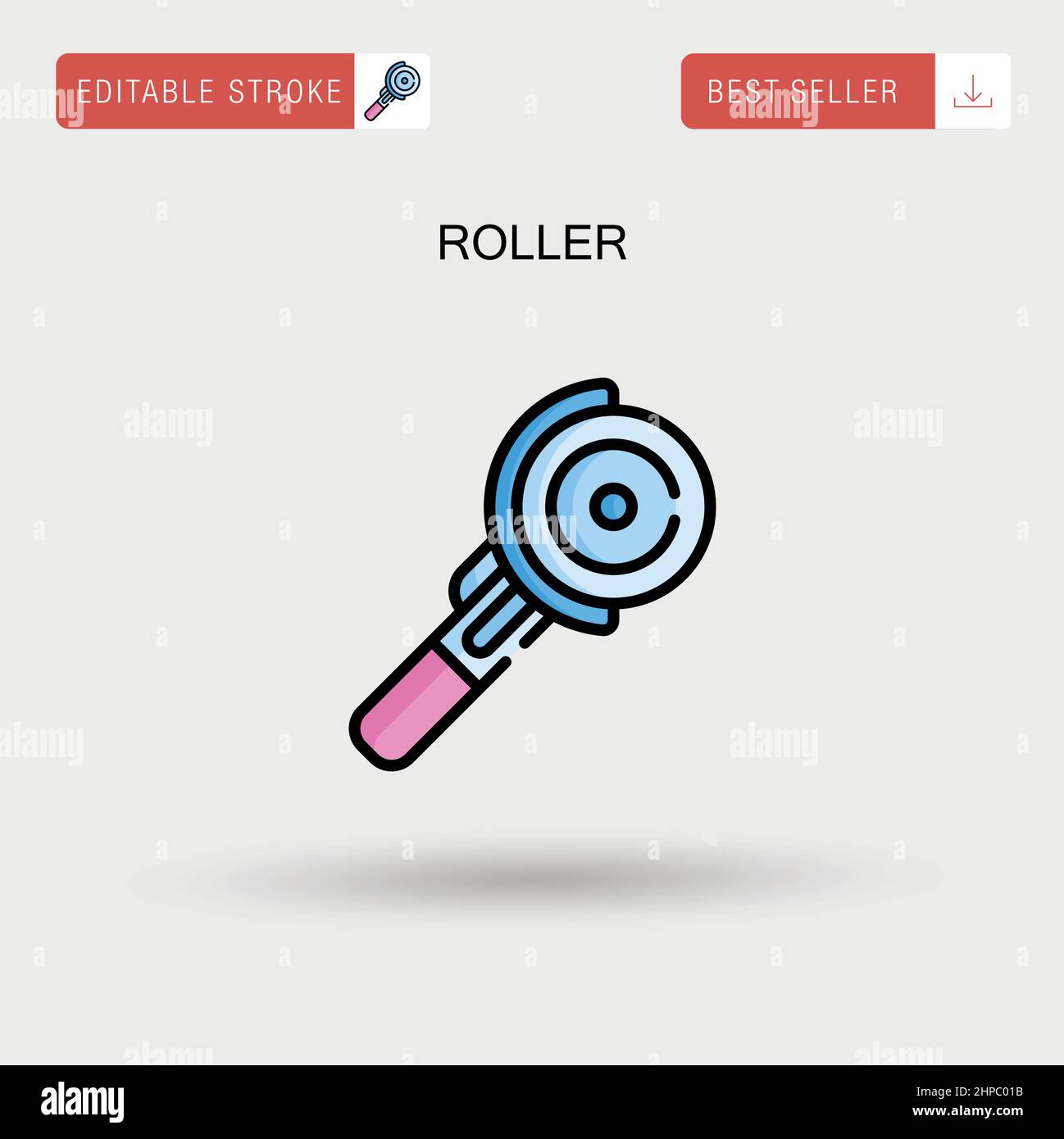 Roller Simple vector icon Stock Vector Image & Art - Alamy