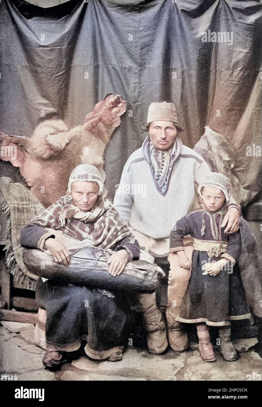 Lapps Humans Machine Colorized A family of Lapps From the book The living races of ...