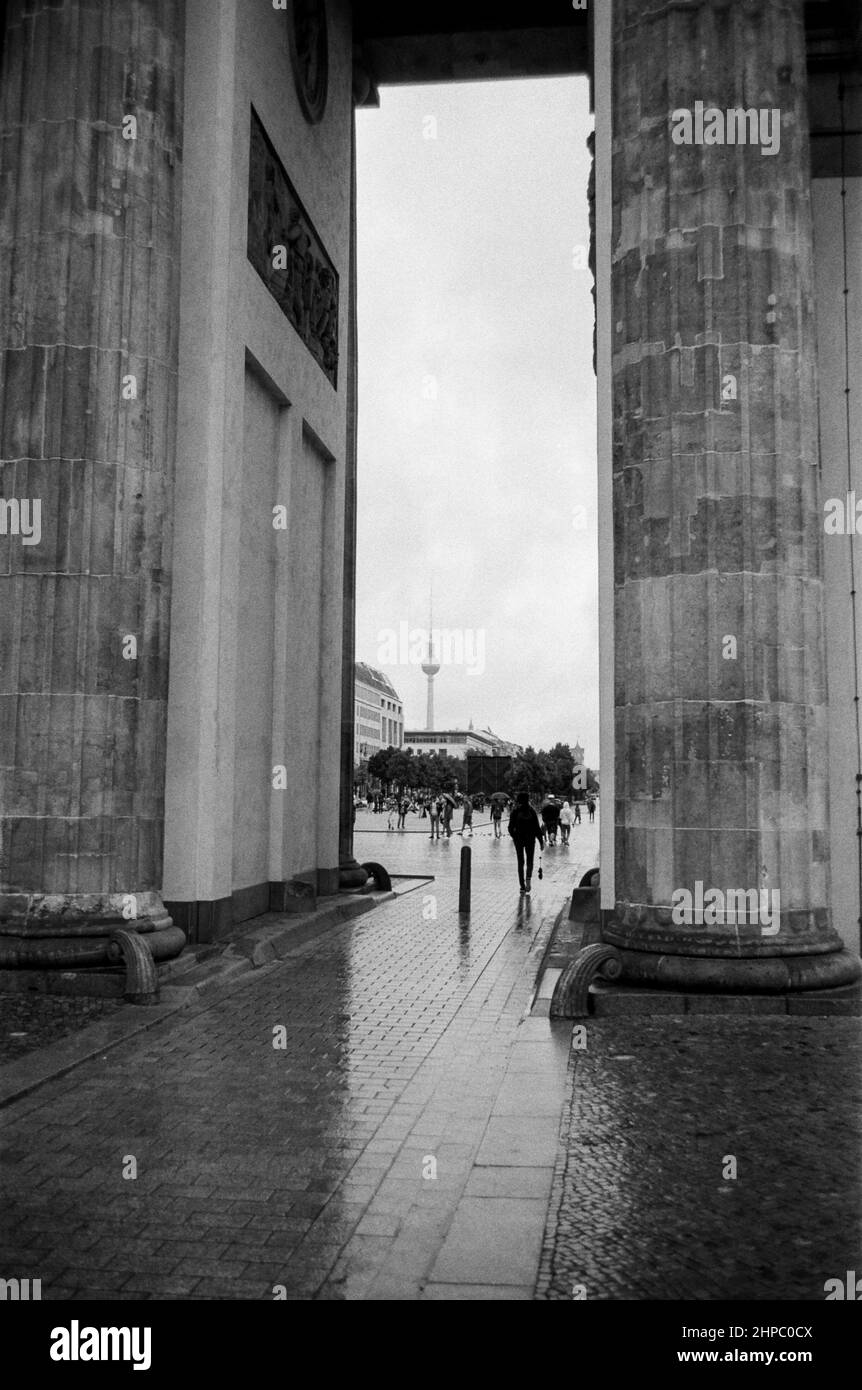 Photo I Took with a 35mm film camera and some Ilford hp5. I took the photo while on a vacation in Berlin, Germany. Stock Photo