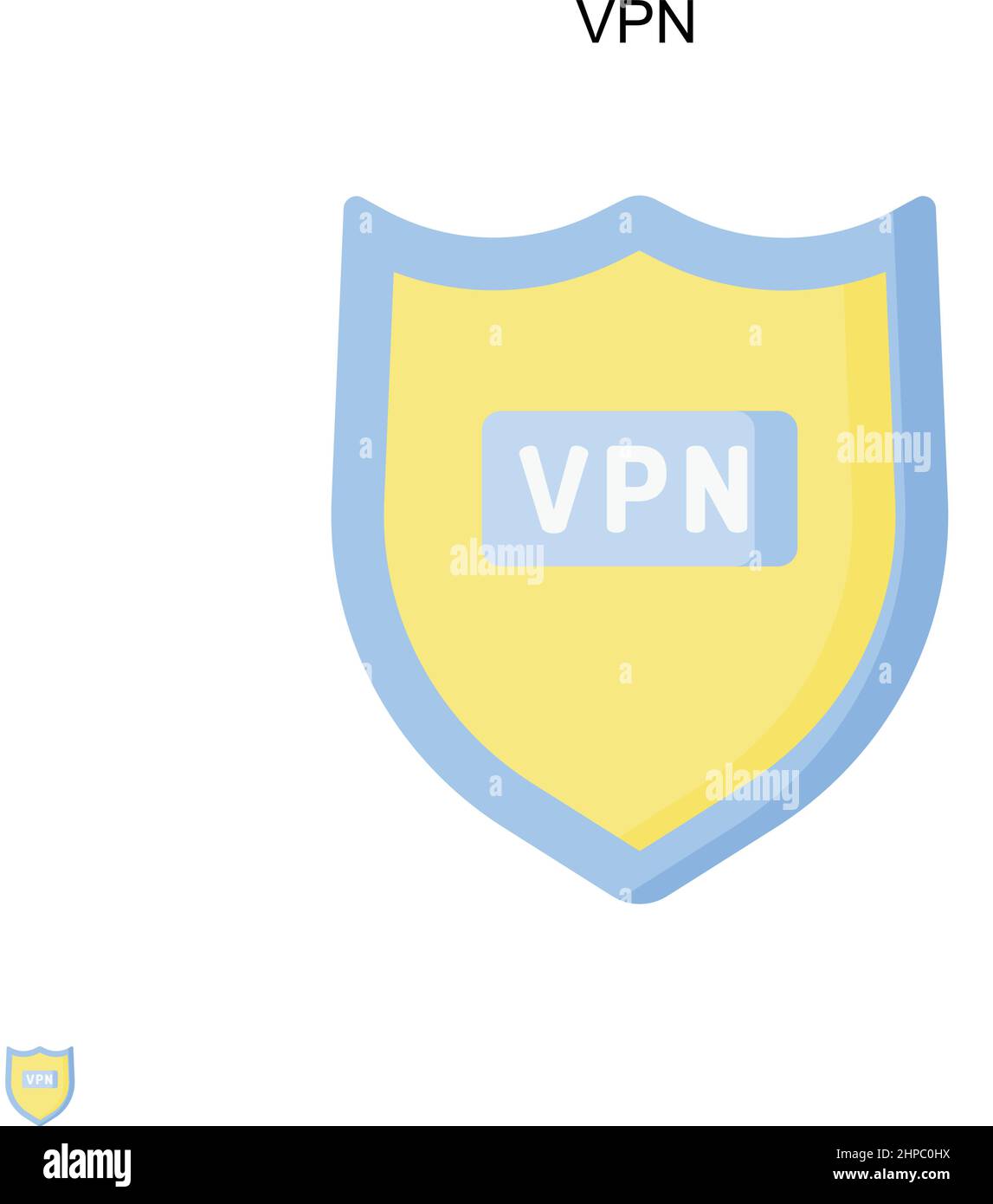Vpn Simple vector icon. Illustration symbol design template for web mobile UI element. Stock Vector