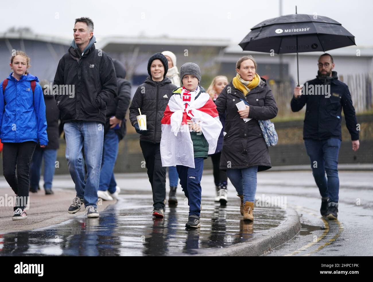 England fans arriving before the Arnold Clark Cup match at Carrow Road