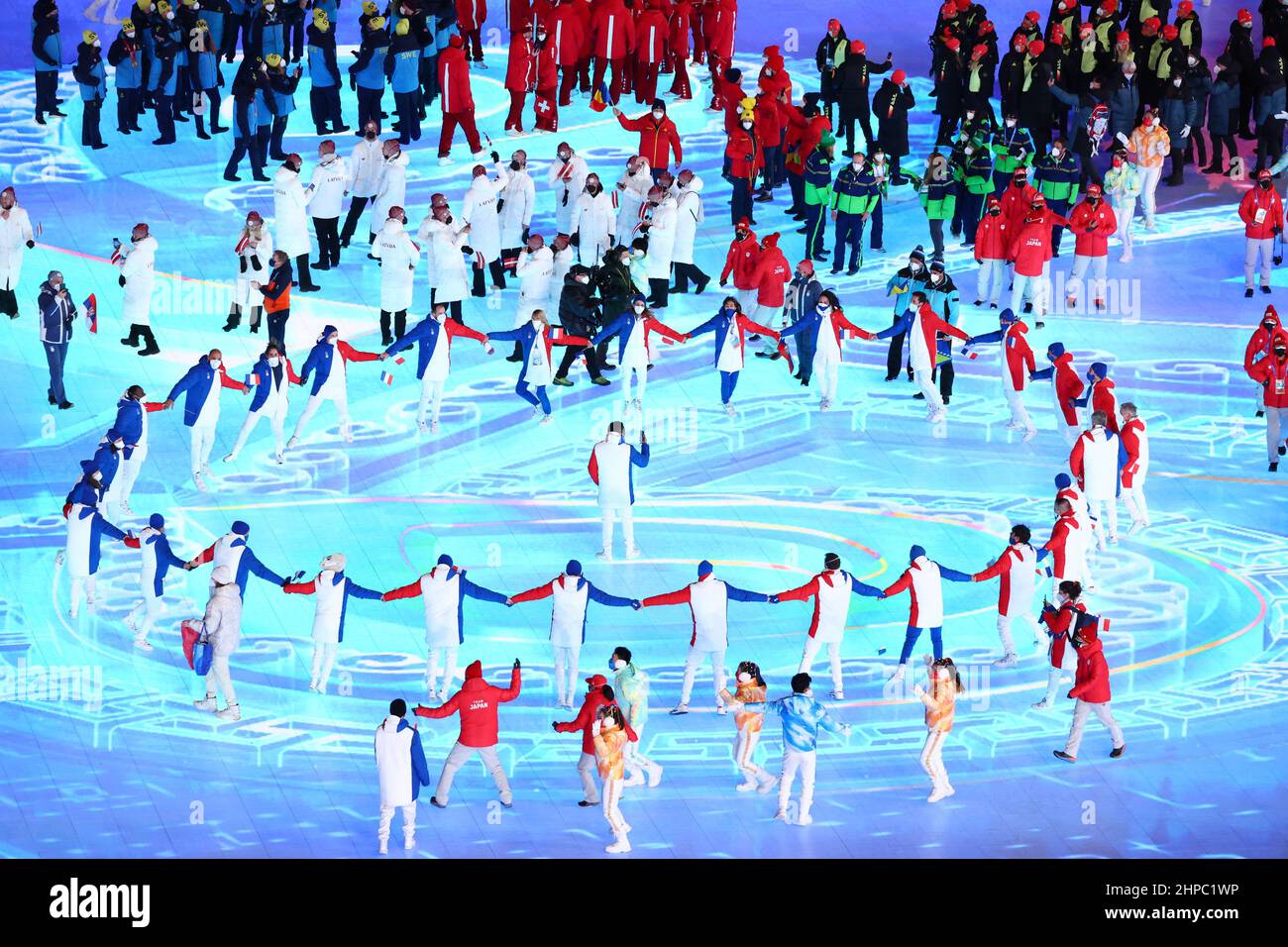 General view, FEBRUARY 20, 2022 :  Beijing 2022 Olympic Winter Games Closing Ceremony at National Stadium in Beijing, China. (Photo by Yohei Osada/AFLO SPORT) Stock Photo