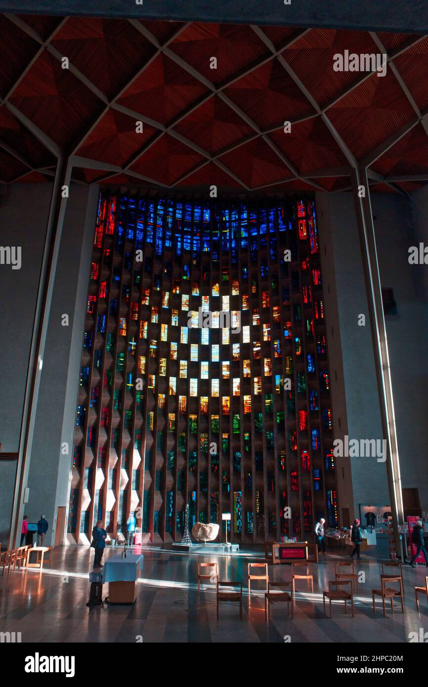 Coventry Cathedral east window Stock Photo
