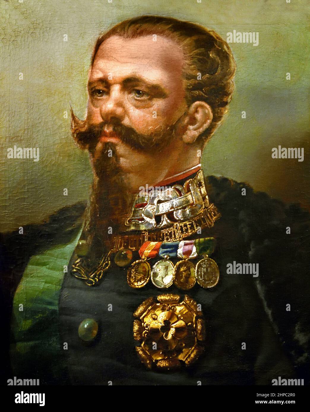 Victor Emmanuel II, 1820 -1878, King of Sardinia,1849 - 1861,  Assumed the title, King of Italy, became the first king , independent, united Italy, since the 6th century, a title he held until his death in 1878, Italy, Italian, Stock Photo