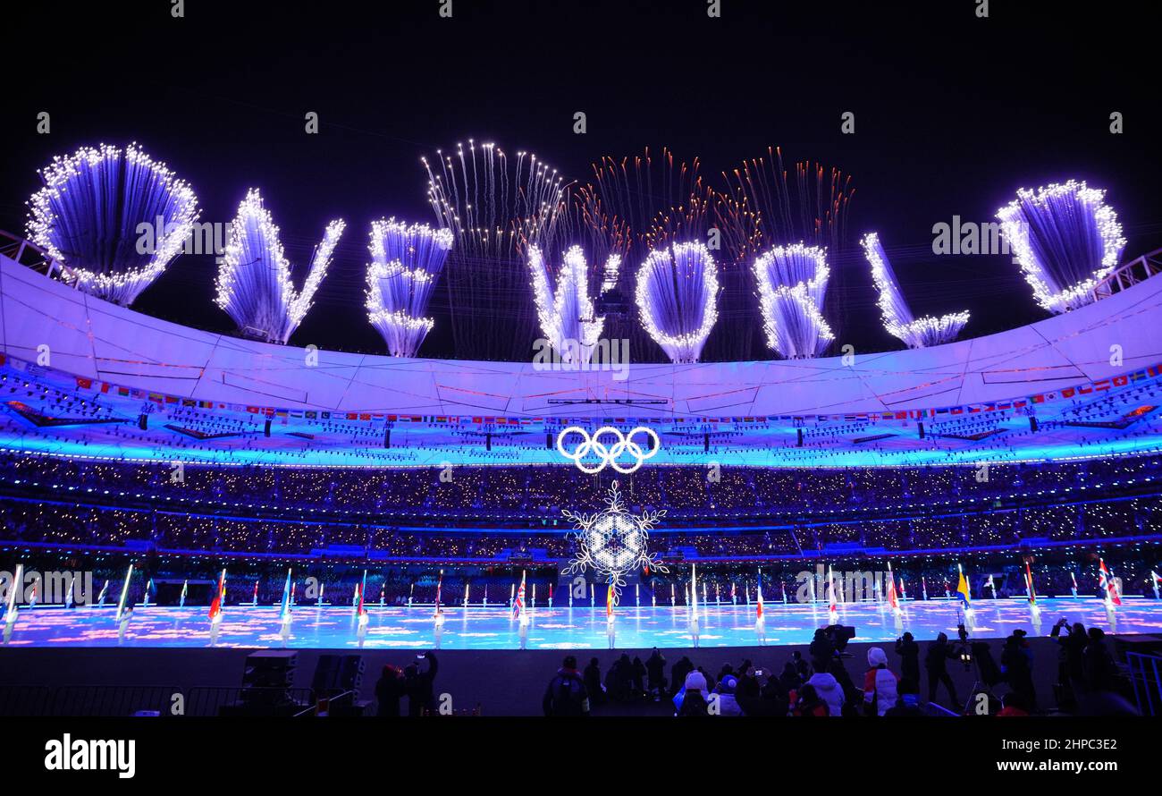 Beijing, China. 20th Feb, 2022. Caption Olympics, Closing Ceremony of